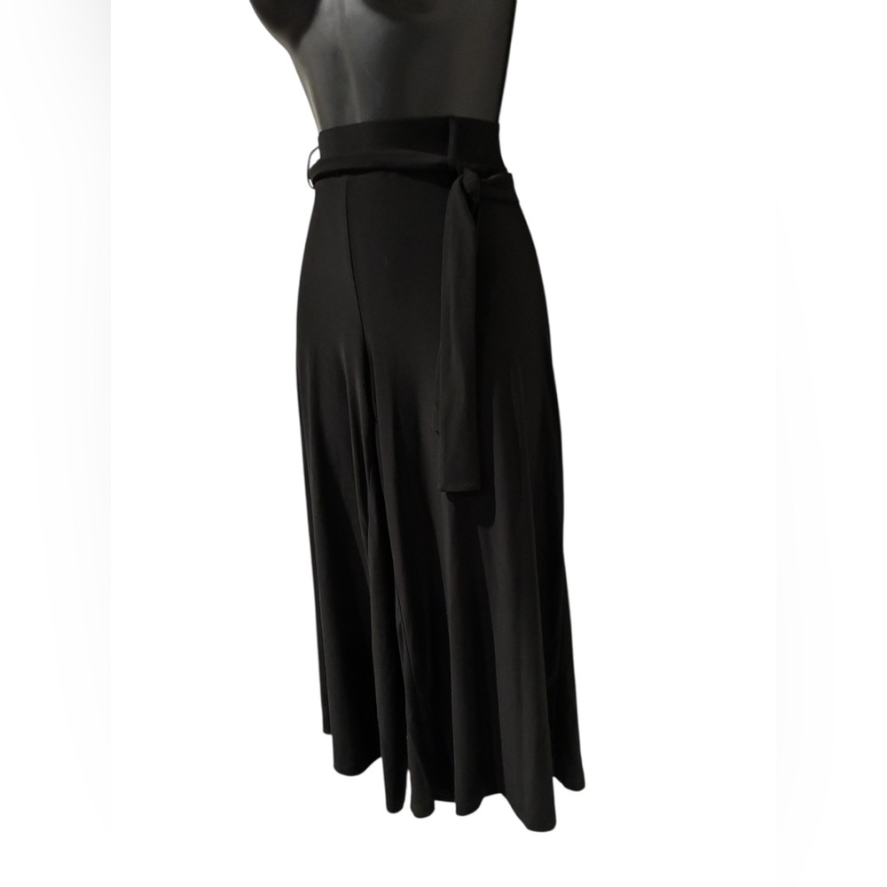 Jules & Leopold Classic Black Wide-Leg Below the Knee Pants Size M